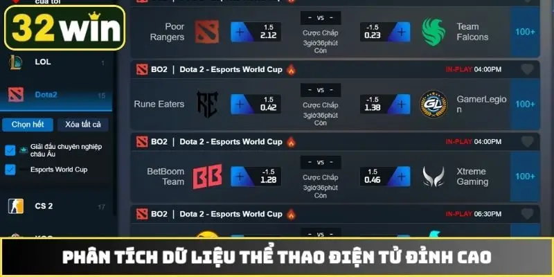 Phân tích dữ liệu thể thao điện tử đỉnh cao